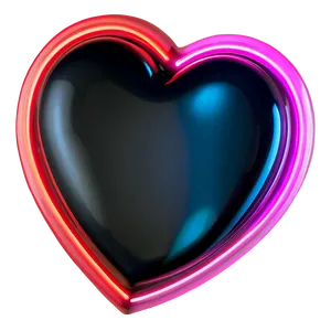 Modern Neon Heart PNG Eds PNG