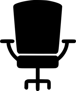 Modern Office Chair Silhouette PNG image