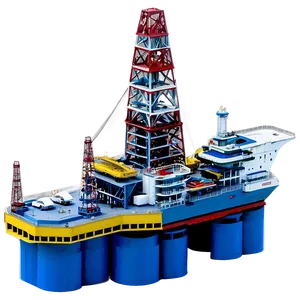 Modern Offshore Drilling Rig Png 06122024 PNG image