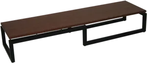 Modern Outdoor Bench Design PNG