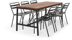 Modern Outdoor Dining Set PNG