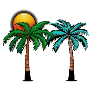 Modern Palm Tree Emoji PNG Bal96 PNG