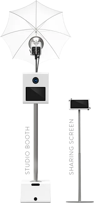 Modern Photo Booth Setup PNG image