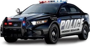Modern Police Car With Decals