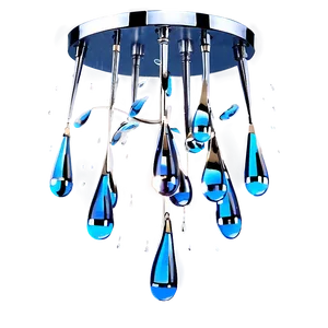 Modern Raindrop Chandelier PNG Hpa