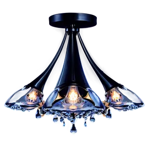 Modern Raindrop Chandelier PNG Lkl