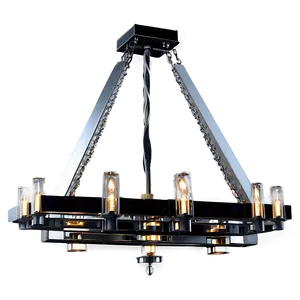 Modern Rectangular Chandelier PNG 06282024