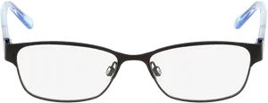 Modern Rectangular Eyeglasses Front View PNG image