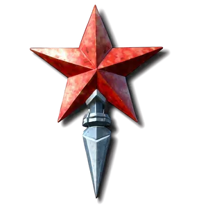 Modern Red Star PNG Rmi