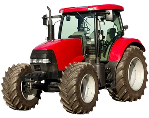 Modern Red Tractor Isolated PNG image