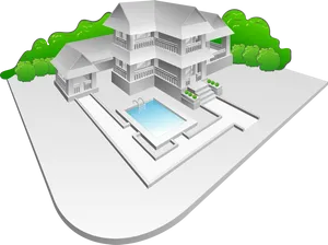 Modern Residential Architectural Model