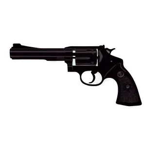 Modern Revolver Silhouette PNG 05242024