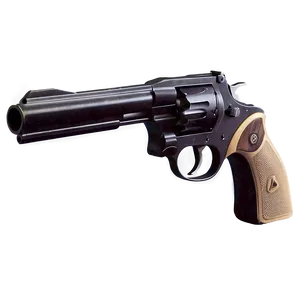 Modern Revolver Silhouette PNG 50
