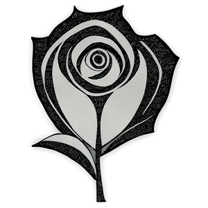 Modern Rose Black And White Png 23 PNG image