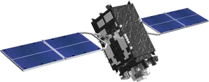 Modern Satellitewith Solar Panels PNG image