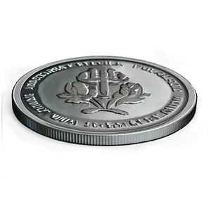 Modern Silver Coin Rendering Png Pfo PNG image