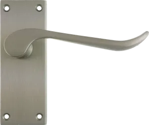 Modern Silver Door Handle PNG