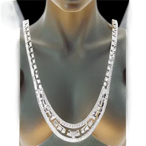Modern Silver Necklace PNG Fxe23 PNG