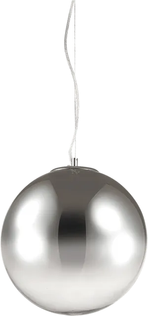 Modern Silver Pendant Light PNG