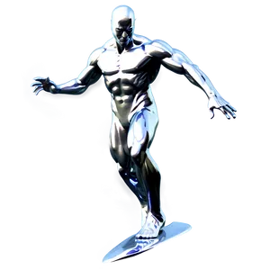 Modern Silver Surfer Artwork Png Npm PNG image