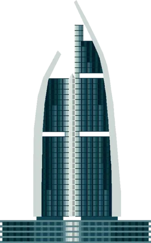 Modern Skyscraper Vector Illustration PNG image