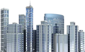 Modern_ Skyscrapers_ Nighttime_ Rendering