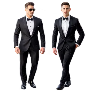 Modern Slim Fit Tuxedo PNG Qya