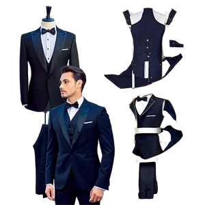 Modern Slim Fit Tuxedo PNG Wnf