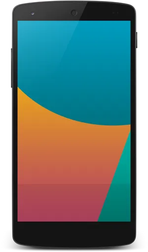 Modern Smartphone Colorful Screen PNG image