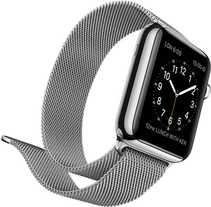 Modern Smartwatchwith Milanese Loop Band PNG image