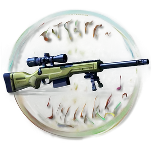 Modern Sniper Rifle Illustration PNG 06262024 PNG