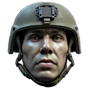 Modern Soldier Combat Helmet PNG 06262024
