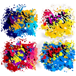 Modern Splatter Paint Technique PNG Tda PNG