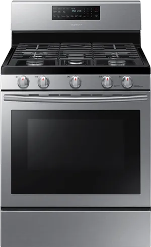 Modern Stainless Steel Gas Stove PNG image