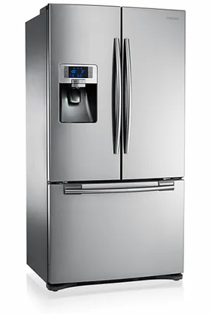 Modern Stainless Steel Refrigerator PNG