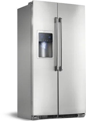 Modern Stainless Steel Refrigerator PNG image