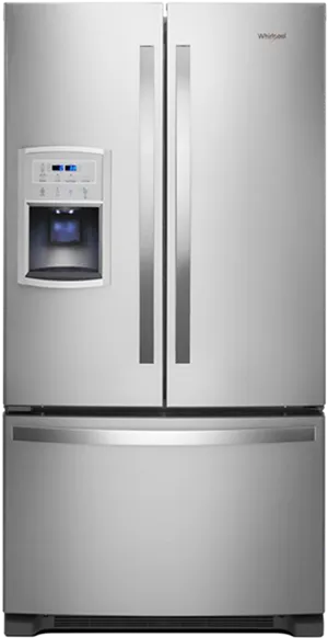 Modern Stainless Steel Refrigerator PNG