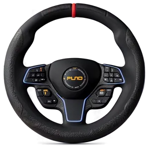 Modern Steering Wheel Design PNG Crj