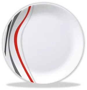 Modern Striped Dinner Plate PNG image