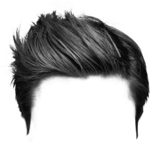 Modern Swept Hairstyle Black Background