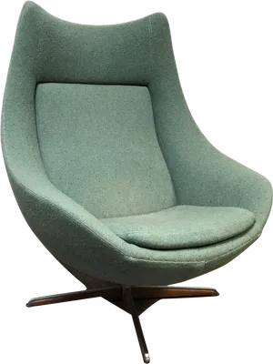 Modern Teal Lounge Chair PNG image