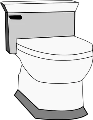 Modern Toilet Vector Illustration PNG image