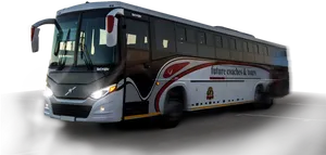 Modern Tour Coach Bus PNG image
