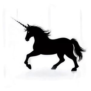 Modern Unicorn Silhouette PNG 06282024