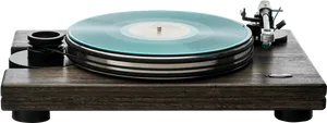 Modern Vinyl Turntablewith Record PNG image