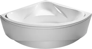 Modern White Corner Bathtub PNG image
