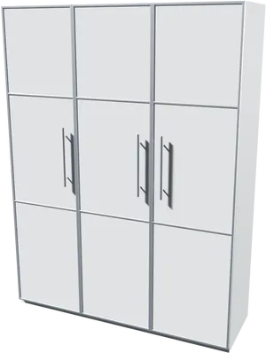 Modern White Cupboard Closet Design PNG image