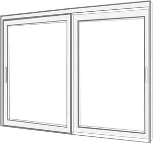 Modern White Double Door Design PNG image