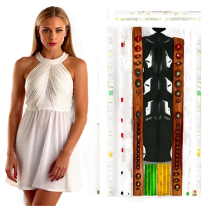 Modern White Dress Design Png 41 PNG image