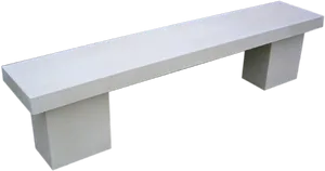 Modern White Outdoor Bench PNG image